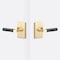 Sure-Loc Hardware Sure-Loc Hardware Levanto Passage Rosette, Satin Brass, Smooth Grip in Flat Black LV101 SB GRIP-SM FBL - alternate 1